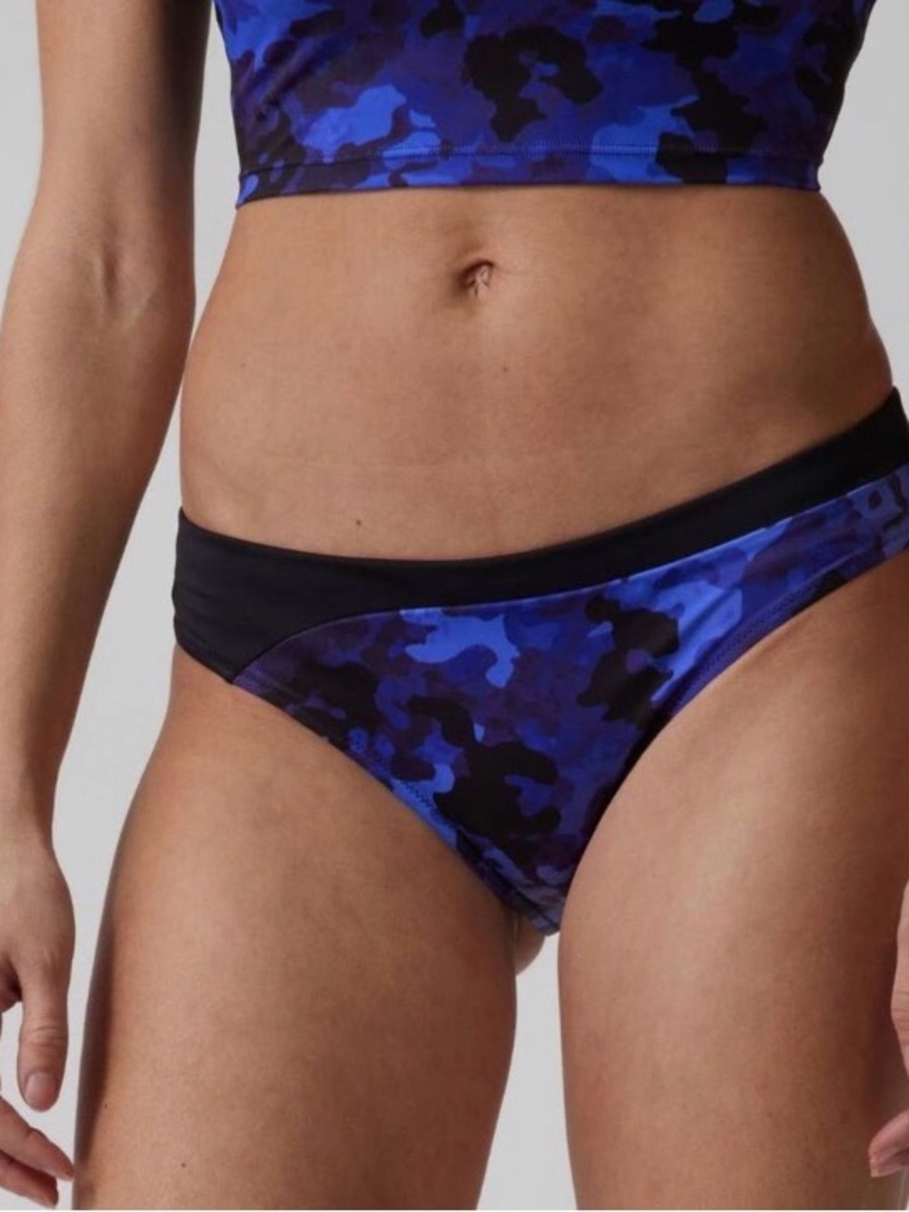 Athleta Freestyle Blue Camo Bikini Bottoms